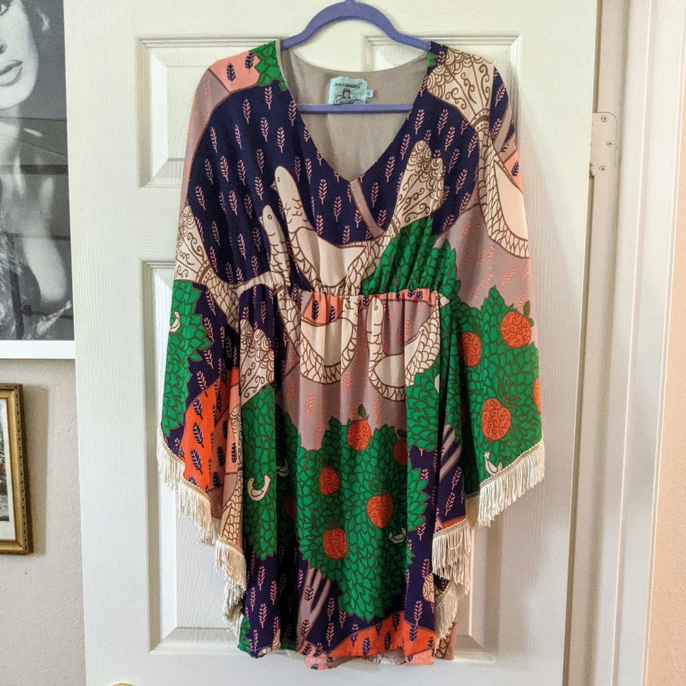 Retro Fringe Judith March Groovy Bird Tunic Dress